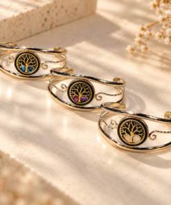 Brazalete de alpaca con diseño Árbol de la Vida